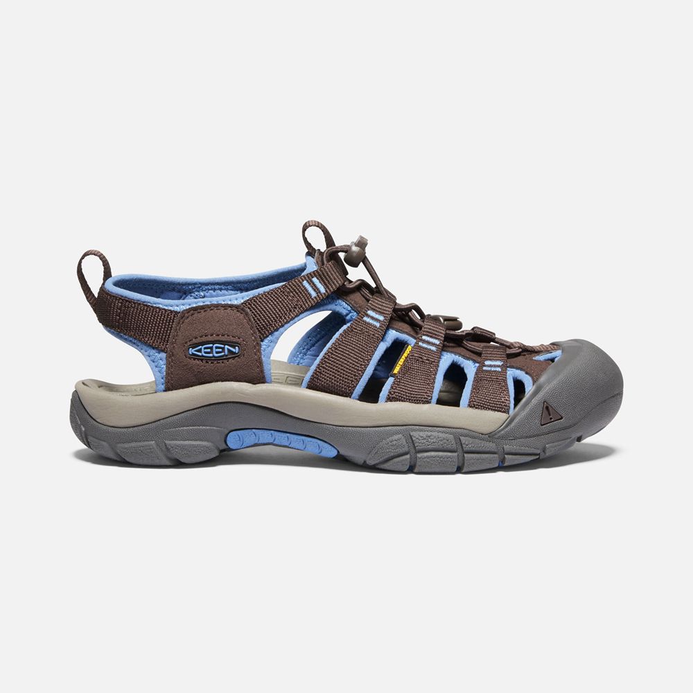 Sandalias Trekking Keen Mexico Marrom/Azules - Mujer Newport H2 - VK8792013